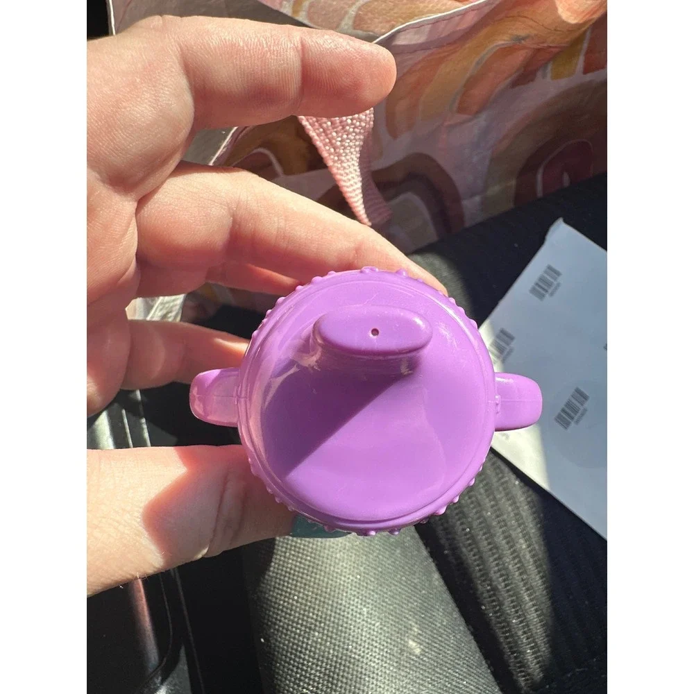Baby Alive Replacement Sippy Cup Pink Purple Doll Bottle Accessory Dual Handles